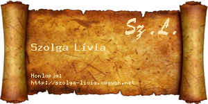Szolga Lívia névjegykártya